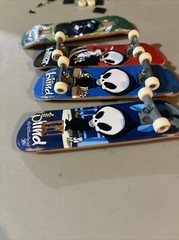 Vintage Tech Deck Blind Grim Reaper Ronnie Creager Fingerboard Lot 4 Red Blue