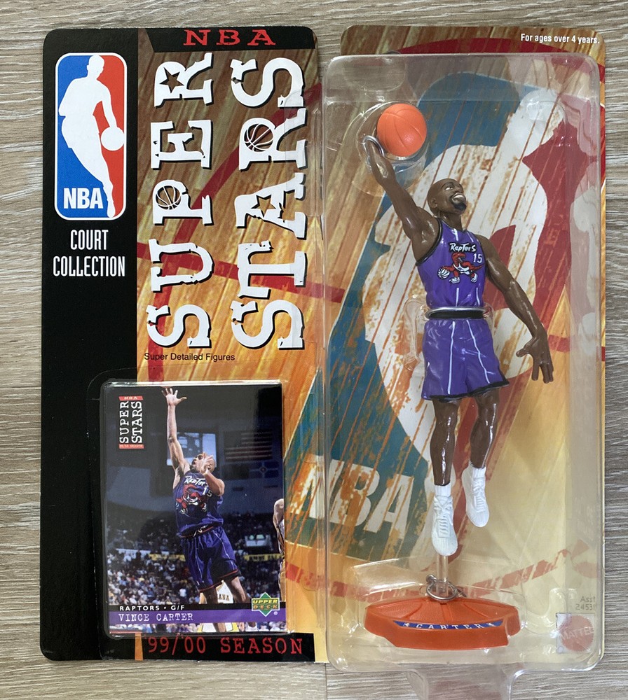1999-2000 VINCE CARTER MATTEL NBA SUPER STARS FIGURES UPPER DECK CARD RAPTORS
