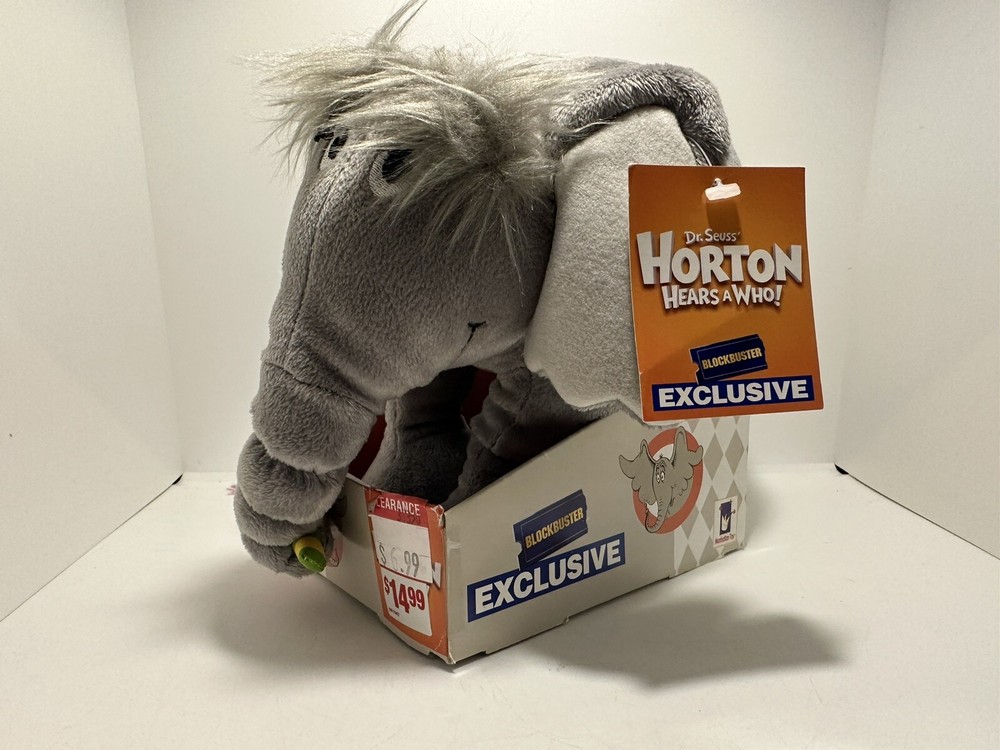 NRFB 2007 DR. SEUSS “HORTON HEARS A WHO “ PLUSH BLOCKBUSTER EXCLUSIVE