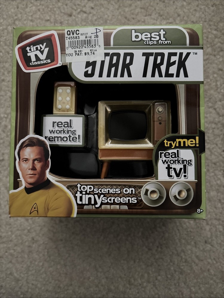 Tiny TV Classics Star Trek Collectible TV with Real Working Remote NEW SEALED