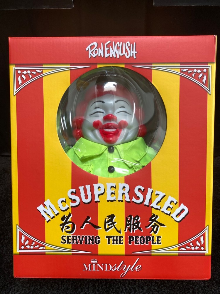 Ron English Mc Supersized Vinyl Art Figure Neón Black Light Magic Street NEW!