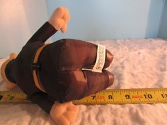 Beetle Bailey 6″ Sitting Brown Camo Soldier Plush plastic head