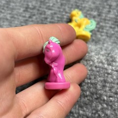 Vtg My Little Pony 1980s MLP Petite Ponies Pretty Parade Lot of 2 Pink & Yellow