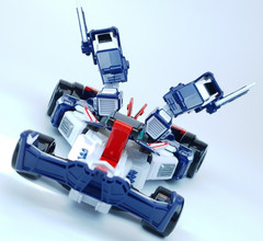 Metal Cardbot S FLASHVECTOR Race Car Transformer Robot Toy