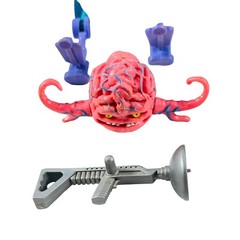 TMNT Playmates Mixed Toy Parts Lot Technodrome Pogocopter Parachute Weapons READ
