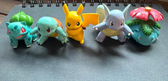 Pokémon Toy Figure Lot of 5- Venusaur Wartortle Pikachu Squirtle Bulbasaur