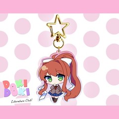 Doki Doki Literature Club Monika Sayori Yuri Acrylic Model Keychain Pendant Toys