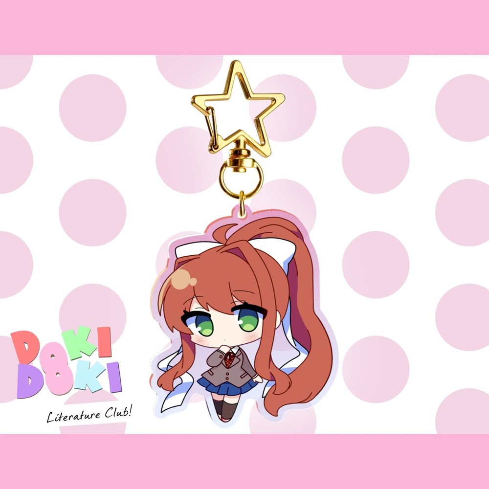 Doki Doki Literature Club Monika Sayori Yuri Acrylic Model Keychain Pendant Toys