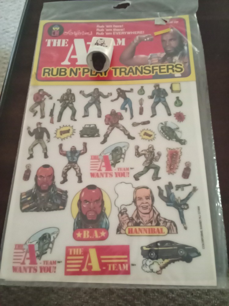 COLOR FORMS THE A-TEAM 1983 & MR T STAMP