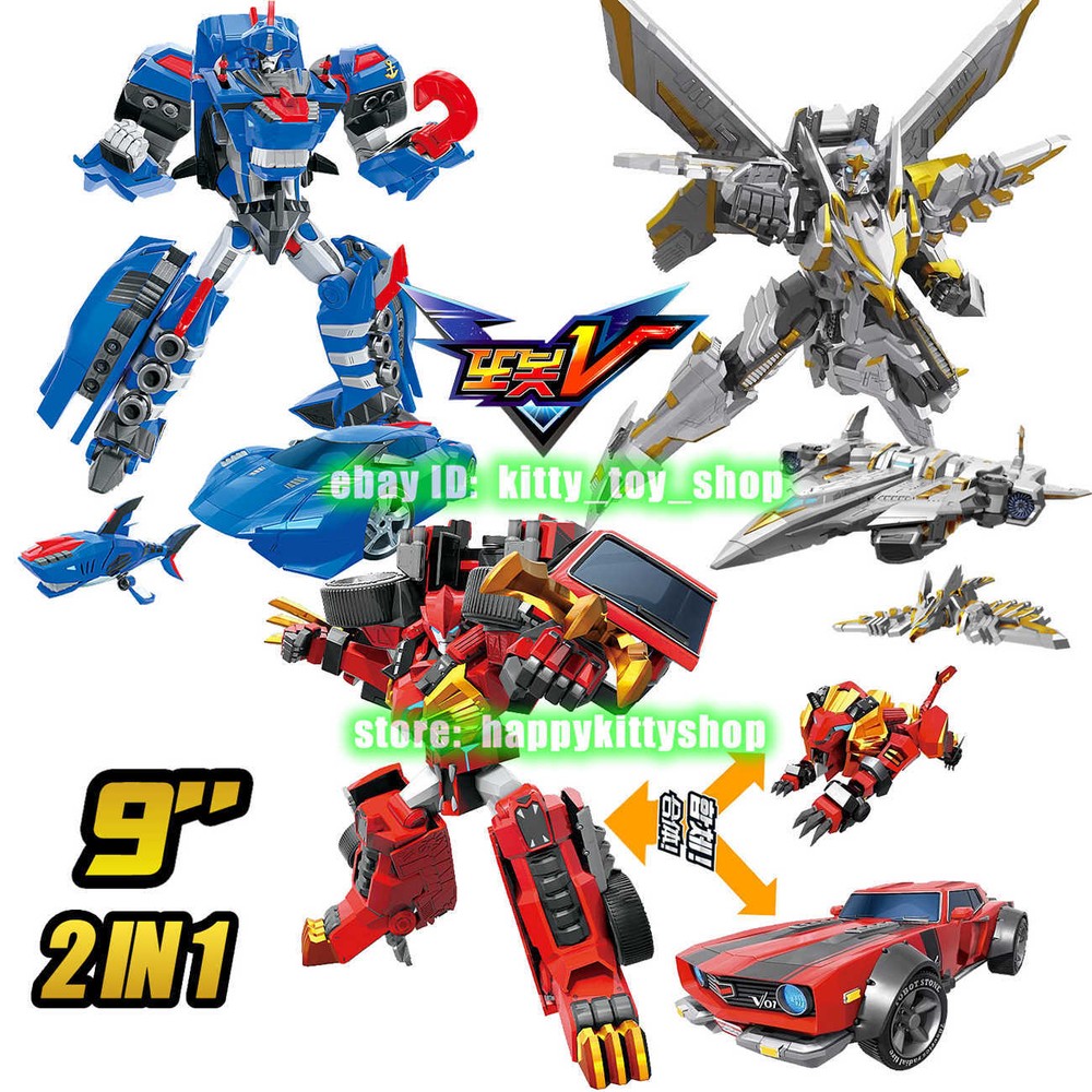 Tobot V Galaxy Detectives 9″ Transform Robot Figure Boys Toy Car Plane Vehicle