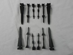 3D Printed Replacement Munitions Set of 6 Missiles for 1983 Gi Joe Sky Striker