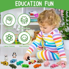 50pcs 3D Printed Articulated & Static Mini Animal Figures – Flexible & Decorativ