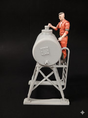 BATTLE DAMAGED WEATHERED FUEL TANK 1:18 3.75″ FIGURE DIORAMA ACCESSORY GI JOE