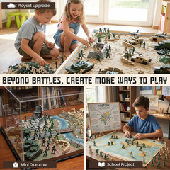 Army Men Figures 100PCS Toy Soldiers for Boys Green Tan Plastic Action Figures