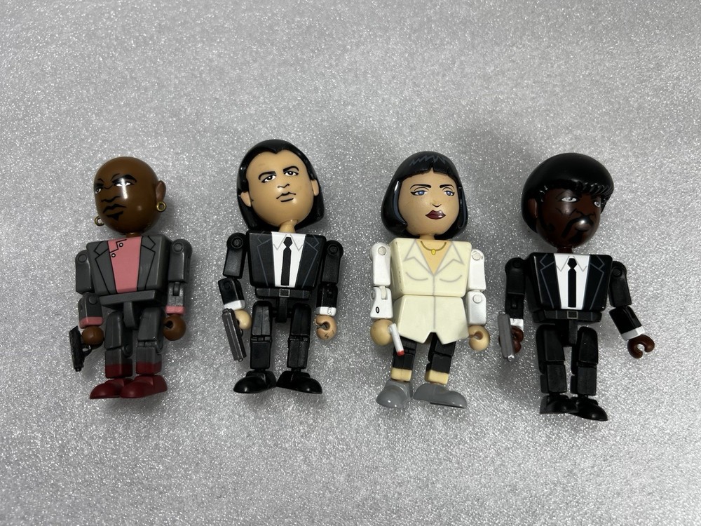 2004 NECA Figure LOT Pulp Fiction The Cast JULES Vincent THE GIMP Mia BUTCH Zed