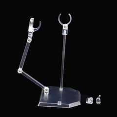 Clear Adjustable Action Figure Display Stand Bracket Base (1/144 Scale)