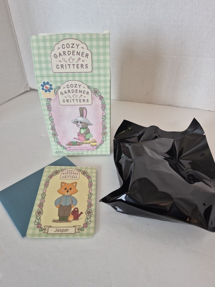 Kaleidos Creative Cozy Gardener Critters Jasper Unopened Bag Blind Box w/ Card