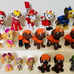 24 Pc Mixed Lot Paw Patrol Figures Dogs Chase Skye Rocky Marshall Zuma 1.5-2.75″