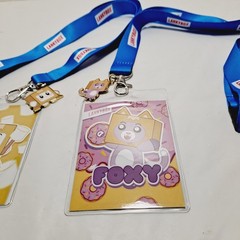 2 LankyBox Boxy Foxy Lanyard Charm Card Character Happy Friends