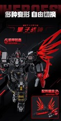 Quantum Heroes Dinoster Guardians Metatron Alpha Transformer Robot Figure Black