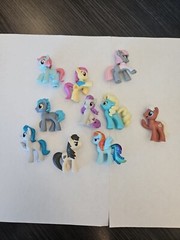 My Little Pony Toy Figures Lot Of 10 Various Years With Tin