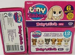 3 – Tiny Tukkins Baby n Crib Set. With Mystery Plush Included. 6 Piece Set – NEW