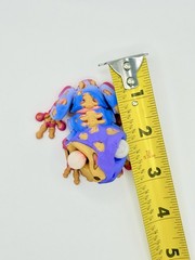 Frog from the Dead 3D printed Figurine articulates, hidden magnet, Glows