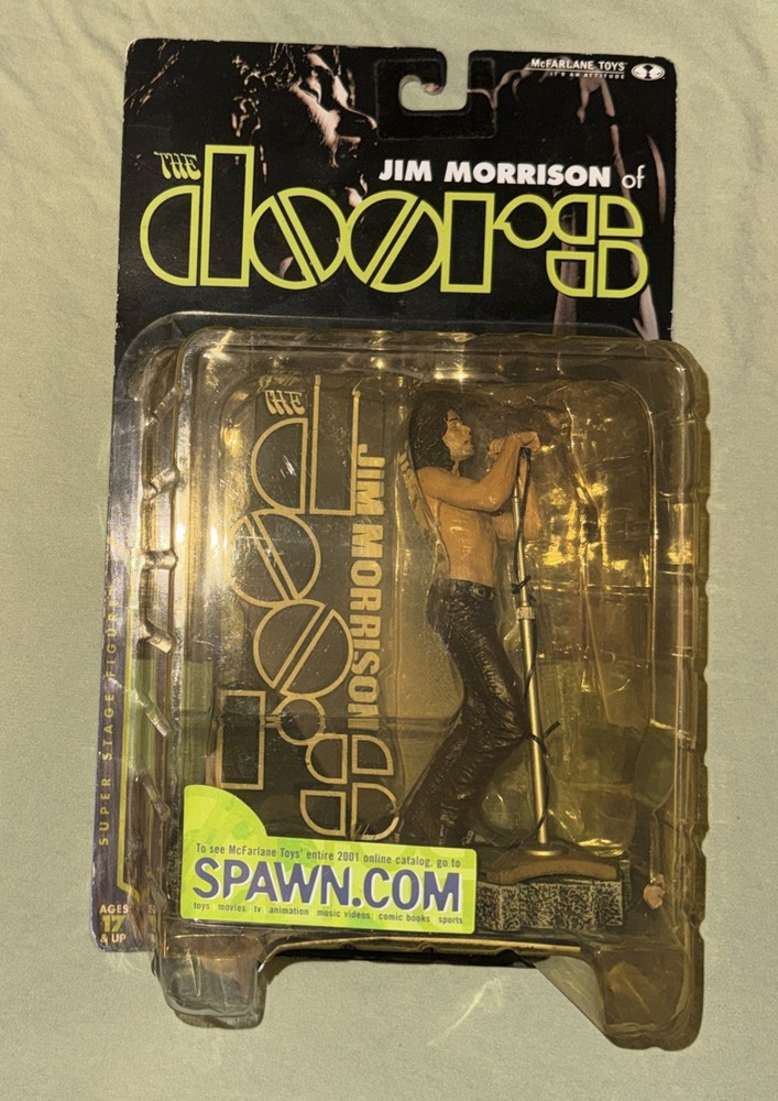 Jim Morrison The Doors Figure New Sealed McFarlane Toys Yellowing Cracked Bubble