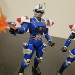 Power Rangers Turbo Lightning Collection Blue Senturion With Evil Custom