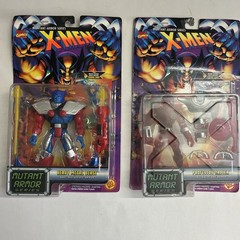 X-Men Mutant Armor Series Professor Xavier & Heavy Metal Beast Lot Of 2