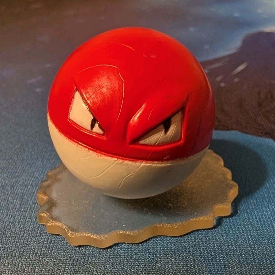Pokémon Voltorb Plastic Figurine Red White Collectible Toy