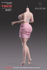 YM610 1/6 Female Big Bust Suntan/Pale Plump Seamless Doll Body 12″ Action Figure