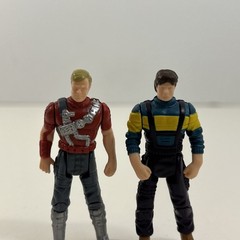 1986 Kenner MASK Matt Trakker & Jaques LaFleur Figures from Volcano w/ Masks
