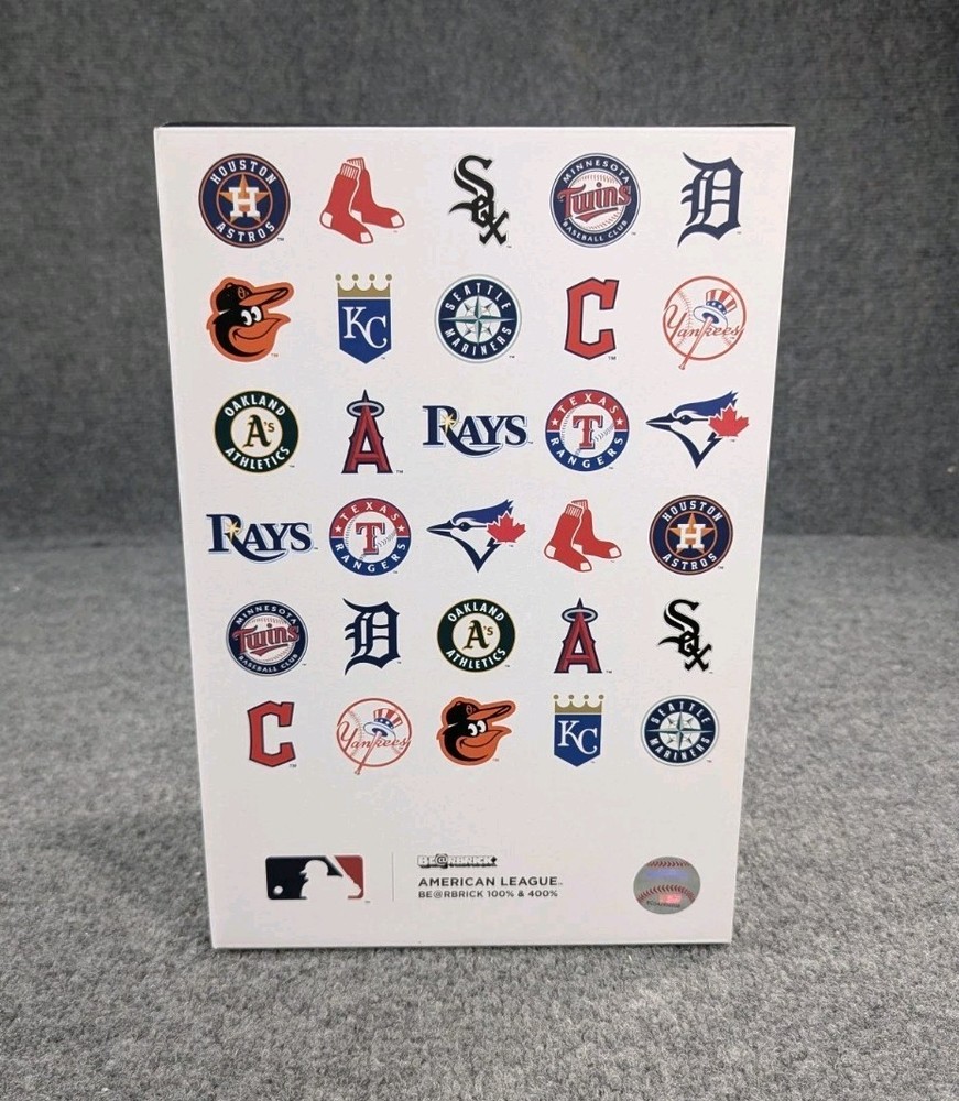 BE@RBRICK American League 400% and 100% NEW! Bearbrick MLB American League