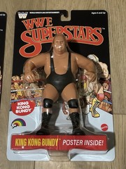WWE Mattel LJN Jesse Ventura & King Kong Bundy Black Card WWF Figures
