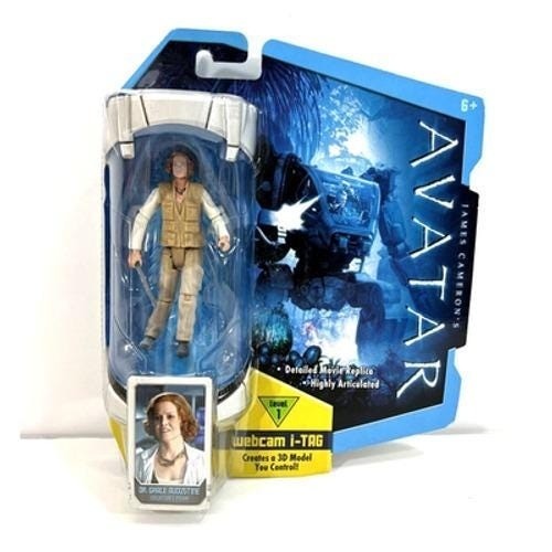 NEW Avatar Dr. Grace Augustine Action Figure 2009 Mattel Webcam I-Tag