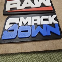 WWE Mattel RAW / SMACKDOWN Current Logo Accessory Set