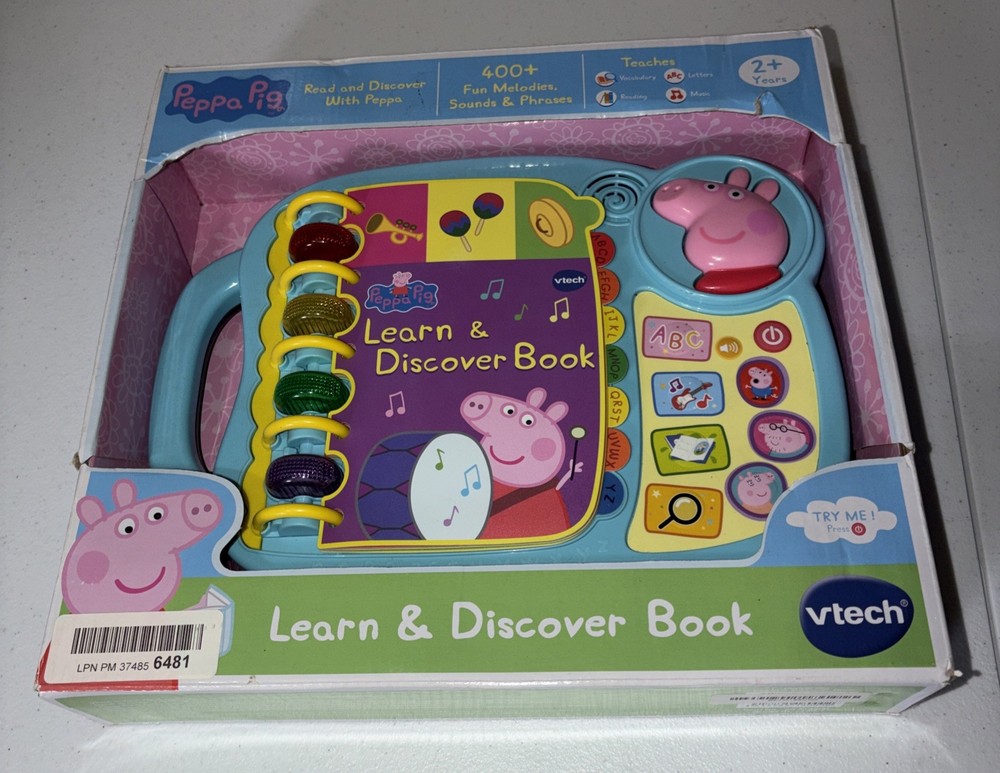 Vtech Learn & Discover Book Kids Teaching Toy Read Discover With Peppa Pig