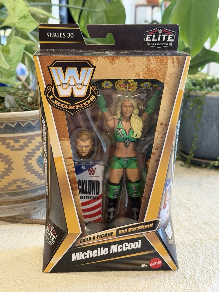 WWE Elite Legends Series 30 Michelle McCool With Women’s Belt & BAF
