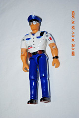 1999 Lanard The Corps C9 Police Officer Action Rescue Figure – White Shirt