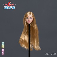 Z6TOYS 1/6 Female PALE Head Sculpt Movable Eyes For 12″ Figure ZC015 C ❶USA❶