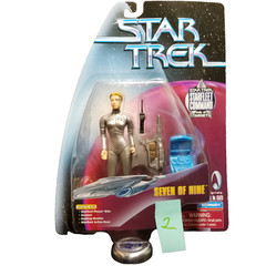 Star Trek Voyager Seven of Nine Silver Target Starfleet Command Playmates MOC 99