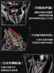 IN US!!! 1/1 Megatron English Voice-Controlled 1PC Wearable Helmet With LED Eye