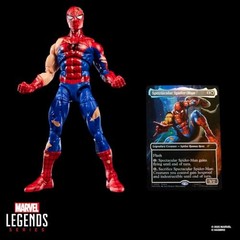 Spider-Man Marvel Legend Magic The Gathering Battle-Damaged Figure Exclusive Toy