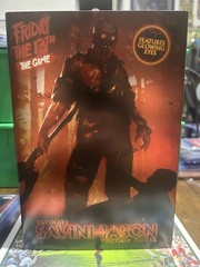 NECA ULTIMATE SAVINI JASON FIGURE FRIDAY THE 13TH THE GAME GLOWING EYES NEW NIP