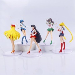 5pcs-Set Sailor Moon Anime Figure Mizuno Ami Tsukino Usagi Hino Rei Aino Minako