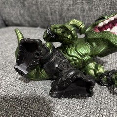 Mattel 1996 T-Bone GREEN T-Rex TRIBAL and SPIKE TRICERATOPS Extreme Dinosaurs