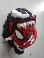 Venomized Spider-Man 3D Printed Wall Bust Venom Symbiote Marvel Display Figure