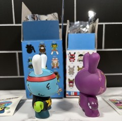 Kidrobot Dunny 2011 & French Series Le Merde & Purple Mist 3″ Vinyl Lot of 2