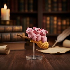 Flying Broom Animal Blind Box Mini Figure | One Random